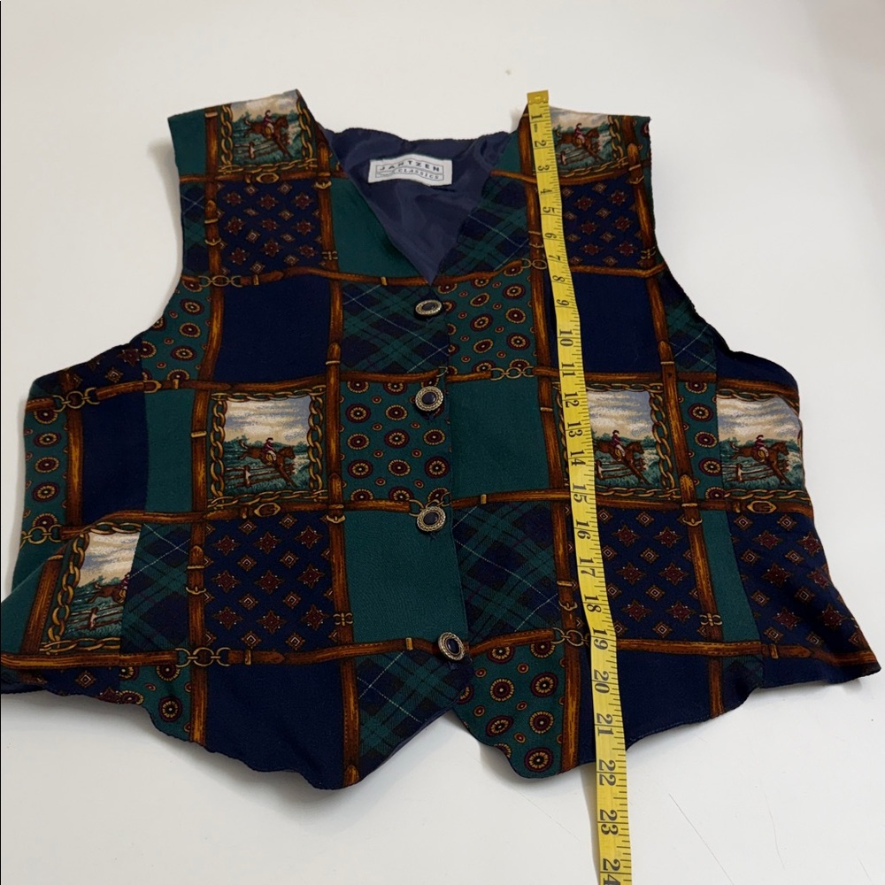 Jantzen Classics Equestrian Patchwork Vest Women’… - image 8